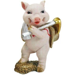 Statue De Cochon Mignon,Figurine En Résine,Sculpture Animale Pour Cour Jardin Balcon(5,56,510cm)