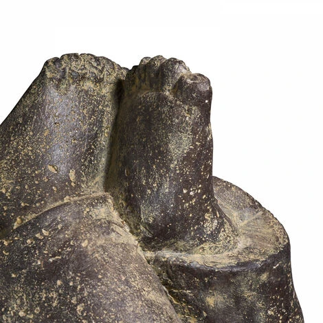 Statue De Jardin Moine Couché En Pierre Naturelle Gris – Image 4