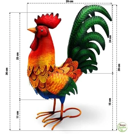 Coq Deco Jardin Animaux – Image 2