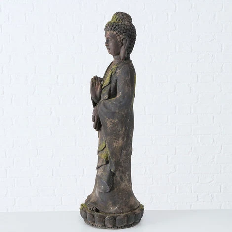 Figurine De Jardin Décoration Extérieure Magnésie Bouddha Marron Asie Design Statue 81 Cm Boltze 1021397 – Image 4