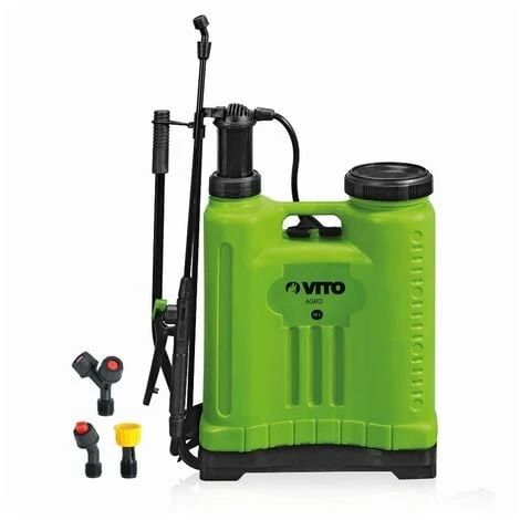Pulvérisateur à Dos 12L VITO Pression Manuelle Spray Et Jet Végetaux Et Jardins Accessoires 3 Buses