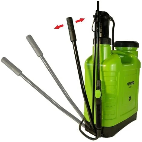 Pulvérisateur à Dos 12L VITO Pression Manuelle Spray Et Jet Végetaux Et Jardins Accessoires 3 Buses – Image 2