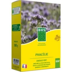 BHS PHA500 500g 100 M² Phacelie Croissance Très Rapide Limite L'Apparition Des Mauvaises Herbes Résistance à La Sécheresse