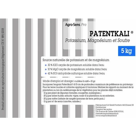 Patentkali®, Engrais Minéral Potasse Et Magnésie. 5 Kg – Image 5