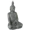 ATMOSPHERA Statue Déco Bouddha Assis 106cm Gris