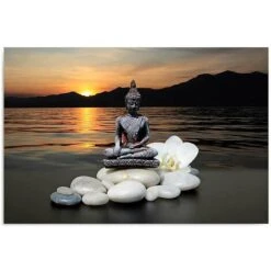 Tableau L'eau Bouddha - 40 X 30 Cm