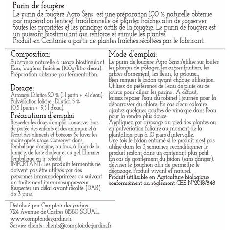 Purin De Fougère Concentré - 2 Litres – Image 3