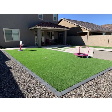 Gazon Artificiel En Rouleau 4m X 1m Hauteur 20 Mm - Coloris Emeraude Citron Vert – Image 2