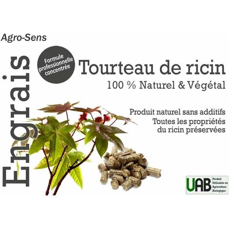 Tourteau De Ricin Granulés, Engrais 100 % Végétal. Seau 8 Kg – Image 2