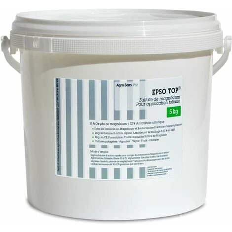 Epso Top®, Engrais Foliaire Riche En Magnésium. Sel D'Epsom 5 Kg