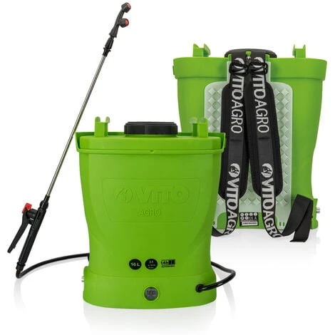 Pulvérisateur électrique à Batterie VITO 12V 16L 6 Bars Max Autonomie 4h Chargeur Inclus Végetaux Jardin Toitures