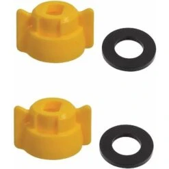 2x écrou De Buse 8mm Pulvérisateur Jardin Jaune Avec Joint Torique Caoutchouc Vis Embout à Visser
