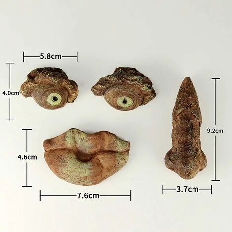 Visage D'arbre En 3D - Décoration De Jardin - Visage De Vieil Homme Amusant - Décoration De Jardin (B) – Image 2