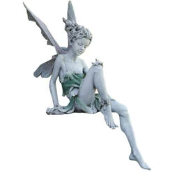 Figurine D'elfe En Résine - Décoration De Jardin - Figurine De Fée Avec Ailes - Décoration De Jardin Pour Extérieur - Aménagement Paysager - Ange - Décoration Pour La Maison, Le Bureau