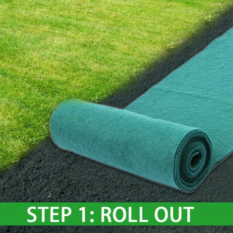 Tapis De Graine D'Herbe Biodegradable Tapis De Paille Engrais Jardin Pique-Nique Pelouse Arriere-Cour Plantation Grandir, 10 M - 10 M MOON – Image 5