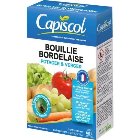 CAPISCOL BB20300 Bouillie Bordelaise Potager Et Verger 300g De Poudre Utilisable En Agriculture Biologique