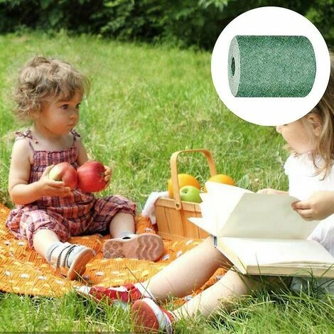 OAAO Tapis D'herbe Biodégradable 2PCS, Tapis D'herbe Verte Pour Pique-nique, Tapis De Germination Des Plantes Pour La Culture De Graines D'herbe Dans Le Patio, La Pelouse, Le Jardin, Le Patio (10M 0.2 – Image 3