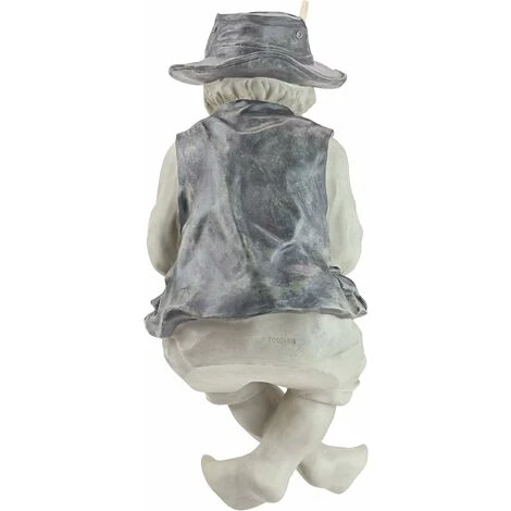 Frédéric Le Petit Pêcheur D'Avignon Statue De Pêcheur Pour Jardin, 38 Cm, Polyrésine, Deux Tons Pierre – Image 3