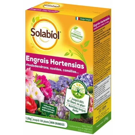 Solabiol Engrais Hortensias, Rhododendrons, Azalées Et Camélias - 1.5kg