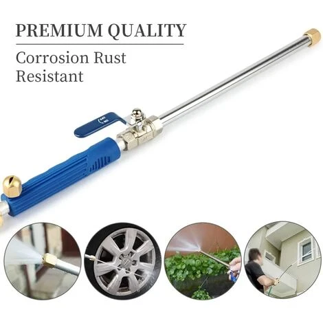 Pulvérisateur De Jardin Haute Pression De 46,5 Cm, Pistolet à Eau Haute Pression Pour Voiture, Lance De Pulvérisation Pour Tuyau D'arrosage, Nettoyeur Haute Pression, Pistolet à Eau Haute Pression – Image 3