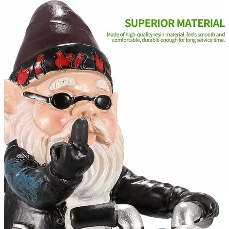 Nain De Jardin Pour Moto - 13,3 Cm X 13 Cm - Statue Nain De Jardin - Étanche - Protection Solaire - Décoration De Jardin - Nain Pour Le Jardin - Décoration De Terrasse - Décoration Pour Le Balcon – Image 4