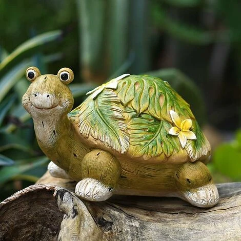 Tortue De Jardin,Statue Ornement De Jardin,de Jardin En Résine Résistante Aux Intempéries Pour Terrasse, Balcon, Cour, Pelouse – Image 2