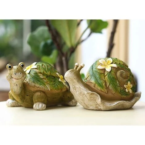 Tortue De Jardin,Statue Ornement De Jardin,de Jardin En Résine Résistante Aux Intempéries Pour Terrasse, Balcon, Cour, Pelouse – Image 4