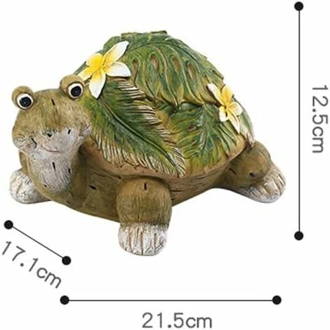 Tortue De Jardin,Statue Ornement De Jardin,de Jardin En Résine Résistante Aux Intempéries Pour Terrasse, Balcon, Cour, Pelouse – Image 5