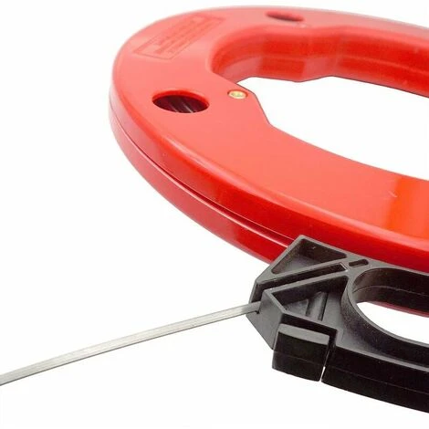 Aiguille Tire Fil 30M Aiguille électricien En Acier, Fish Tape Pour Cable En Boîtier Plastique Avec Tête Flexible De Guidage – Image 4
