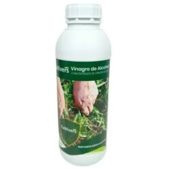 CULTIVERS Vinaigre Alcoolique 1 L. Herbicide 100% Naturel. Éliminez Les Mauvaises Herbes. Nettoyant Pour Système D'irrigation. Fongicide Et Bactéricide Régulateur De PH Naturel