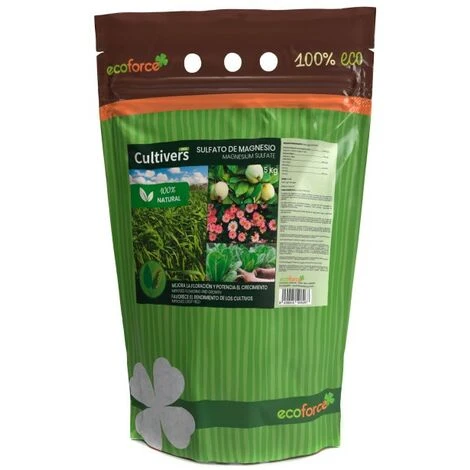 CULTIVERS Sulfate De Magnésium 5 Kg Engrais Universel 100% Naturel Favorise La Croissance Des Cultures, Des Jardins Et Des Plantes D'Intérieur - Engrais Magnésium Haute Solubilité