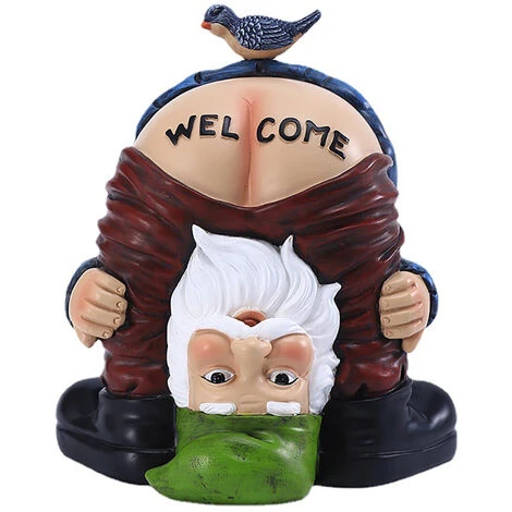 Nain De Jardin En Résine,18x16x14CM,Objet Déco,sculpture Exterieure