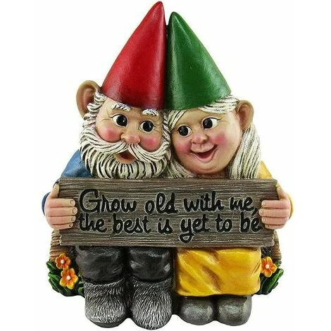 Resin Garden Gnome Couple Statue