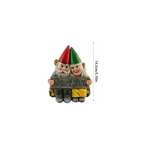 Resin Garden Gnome Couple Statue – Image 4