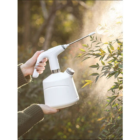 Arrosoir électrique Arrosoir Artefact Désinfection Domestique Arroseur Arrosage Automatique Bouilloire Nettoyage Petit Pulvérisateur Rechargeable, Noir Et Blanc – Image 3