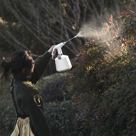 Arrosoir électrique Arrosoir Artefact Désinfection Domestique Arroseur Arrosage Automatique Bouilloire Nettoyage Petit Pulvérisateur Rechargeable, Noir Et Blanc – Image 4