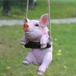 Animaux De Statue De Jardin Oscillants, Décor De Figurines De Jardin à Suspendre Amusantes, Décorations D'extérieur Pour Jardin, Clôture, Arbre, Enfants, Garçons, Filles, Multicolore